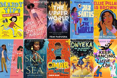 Collage of book covers from our favourite BPOC protagonists in children's and young adult books list